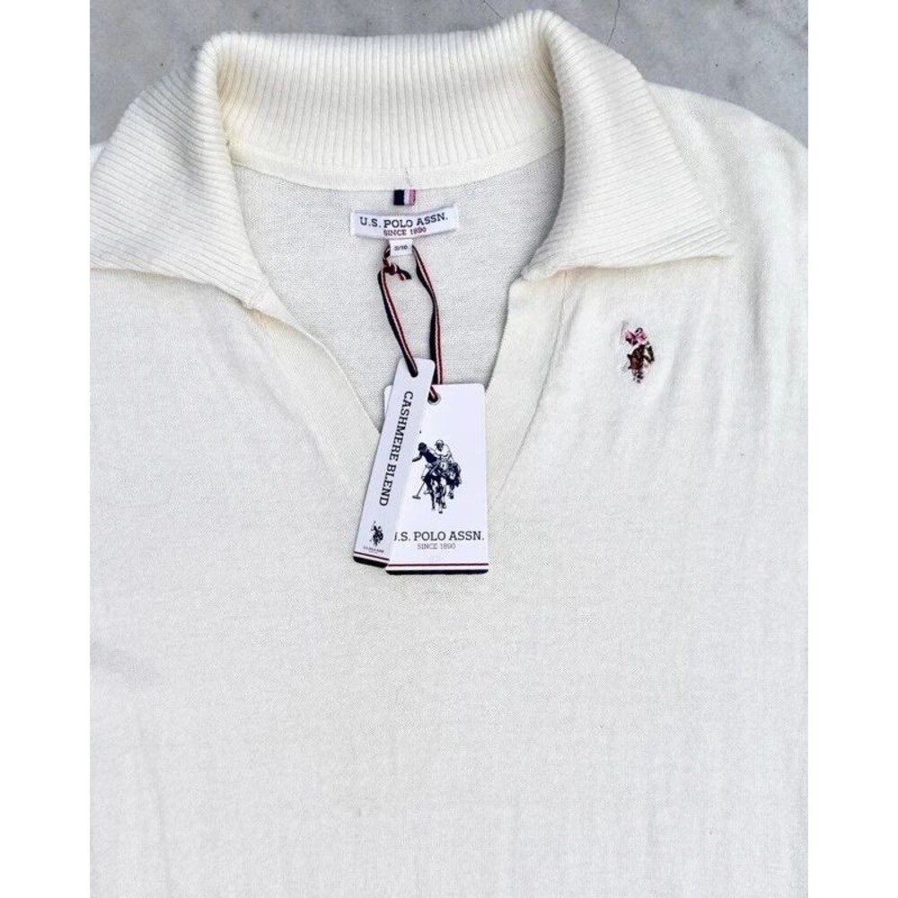 Preppy Classic Old Money U.S. Polo Assn Cashmere Sweater Dress NWT - S